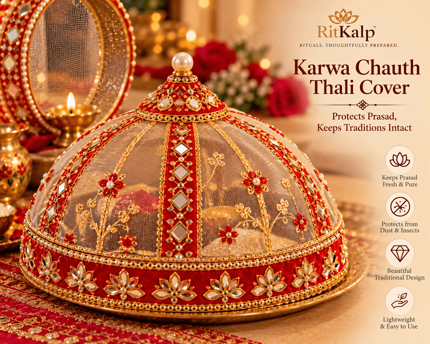 Karwa Chauth Thali Cover
