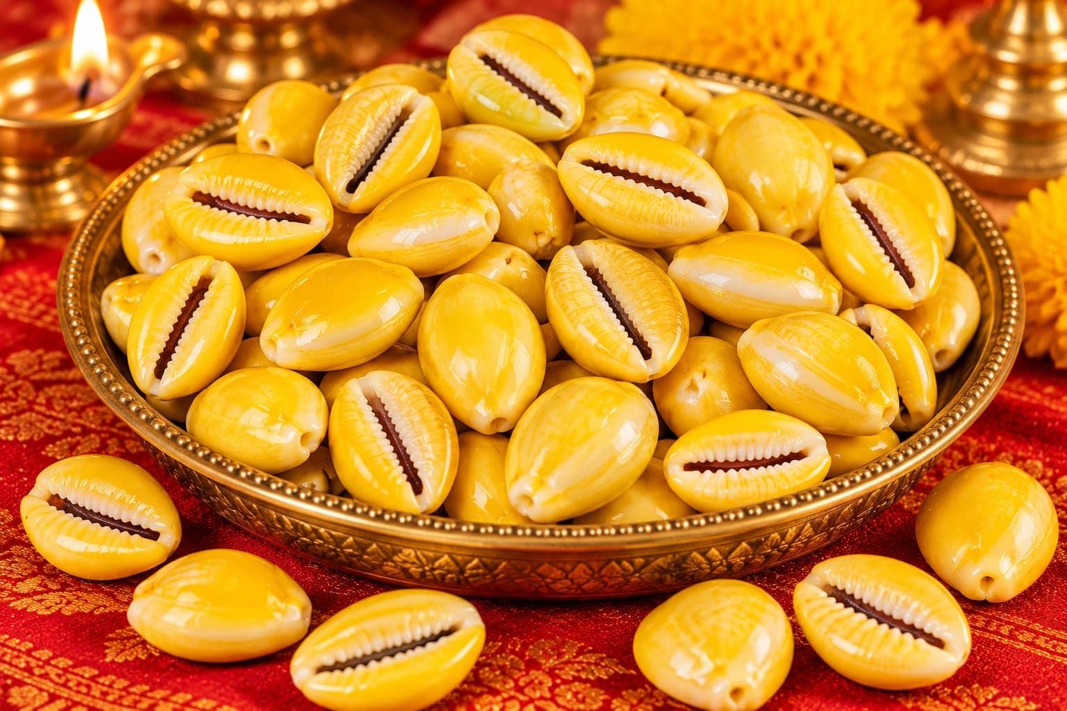 Yellow Cowrie Shells
